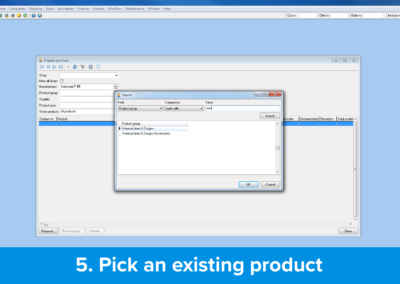 Step 5: Select product
